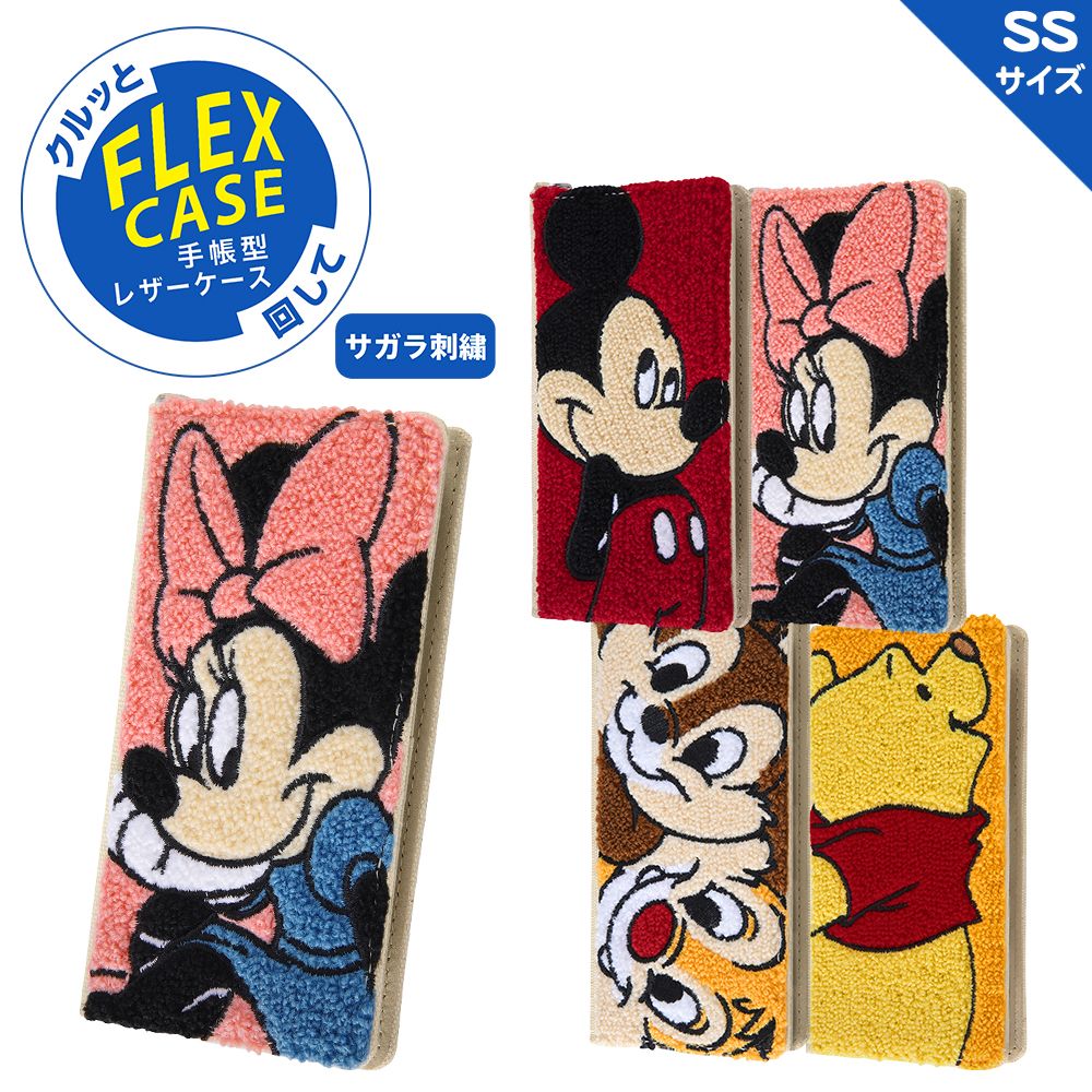 公式 ショップディズニー Iphone 12 Mini ディズニーキャラクター 手帳型 Flex Case サガラ刺繍 ミニーマウス