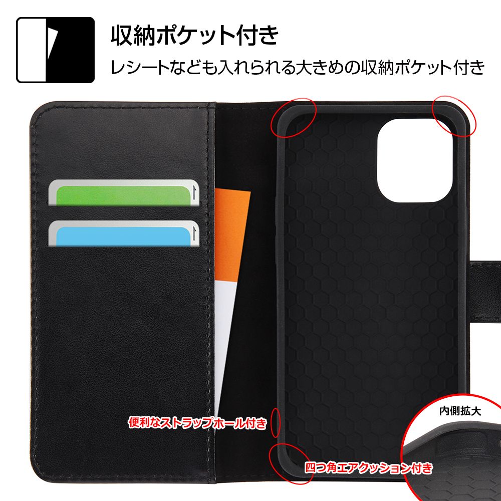 iPhone 12 mini 『ディズニーキャラクター』／耐衝撃 手帳型アートケース マグネット／『ドナルドダック_001』