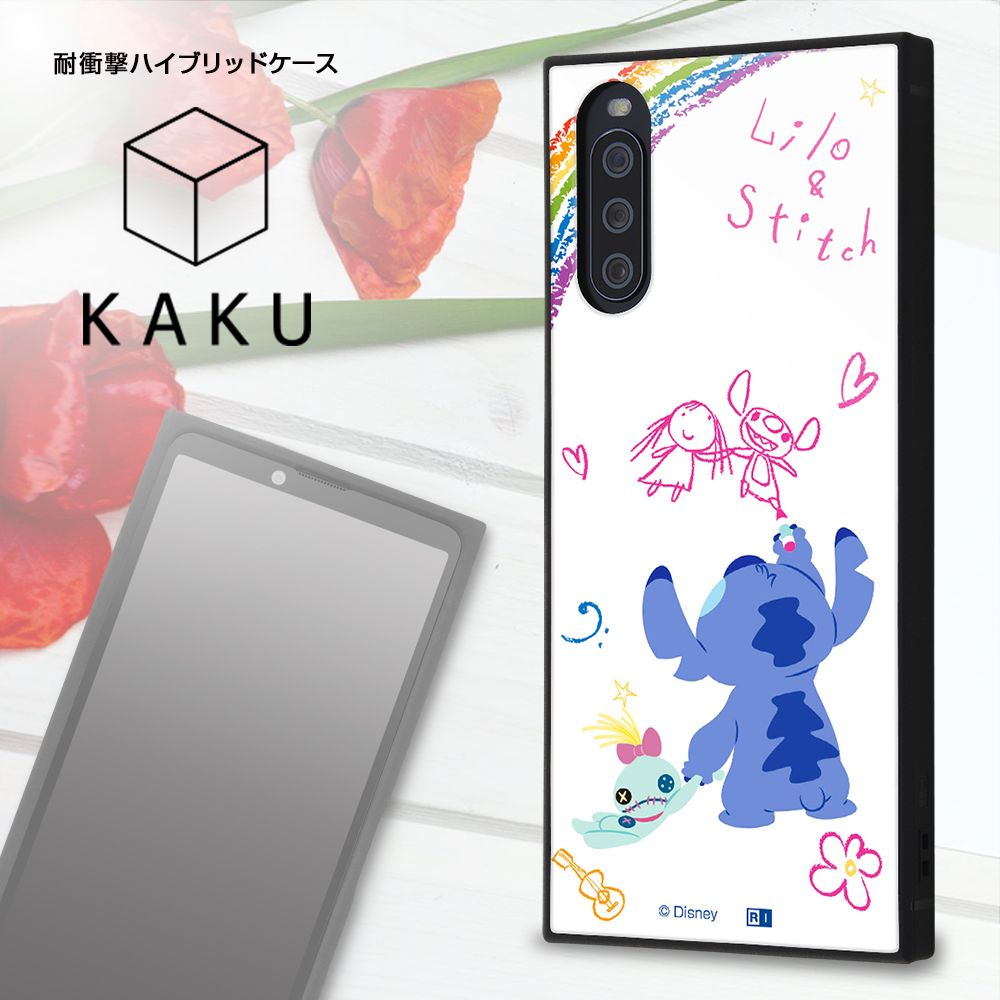 公式 ショップディズニー Xperia 10 Iii ディズニーキャラクター 耐衝撃ハイブリッドケース Kaku リロ スティッチ 落書き 受注生産