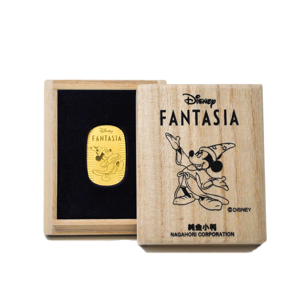 【送料無料、限定金箔証紙付き】FANTASIA 純金 ミッキーマウス小判 10g