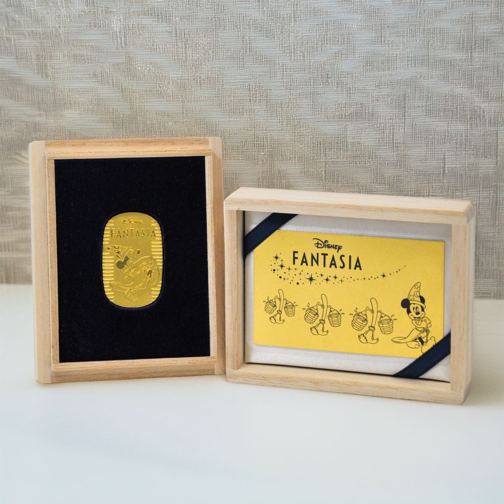 【送料無料、限定金箔証紙付き】FANTASIA 純金 ミッキーマウス小判 10g
