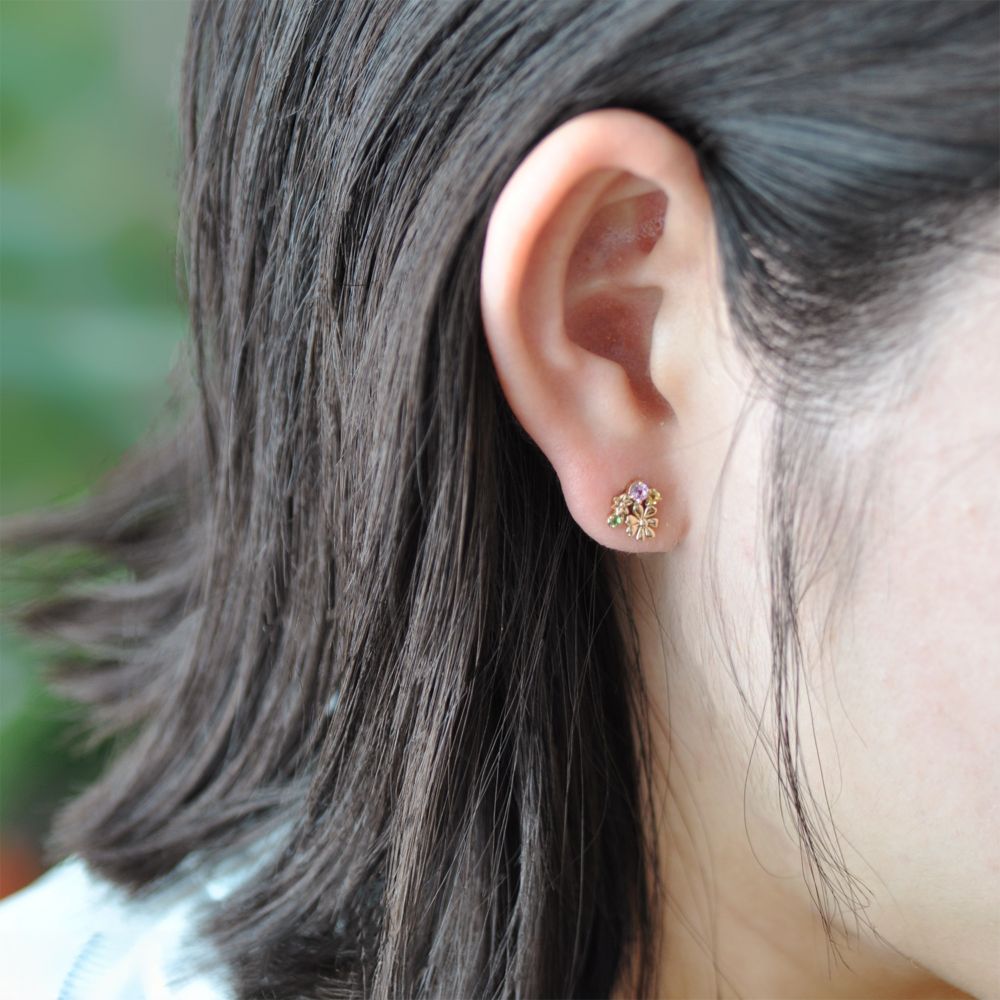 【送料無料】ディズニープリンセス　ラプンツェル　イエローゴールドピアス