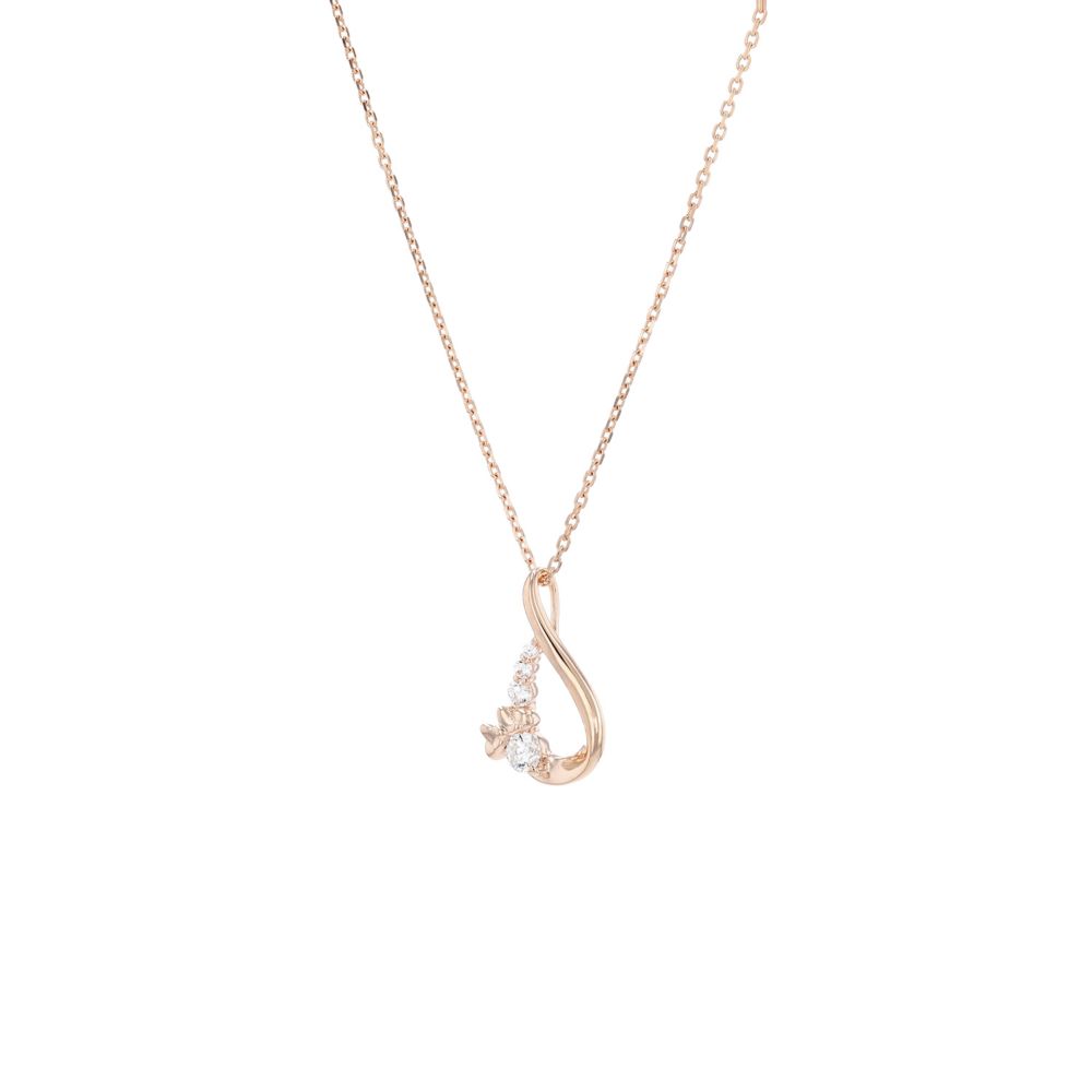 【送料無料】ミニーマウス　ピンクゴールドペンダント