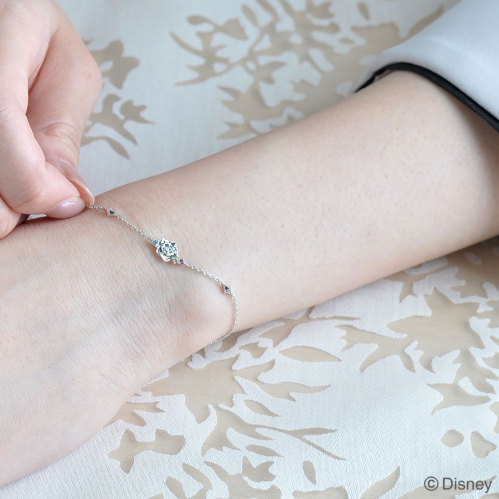 【送料無料】ディズニープリンセス　眠れる森の美女　オーロラ姫　ホワイトゴールド　ブレスレット