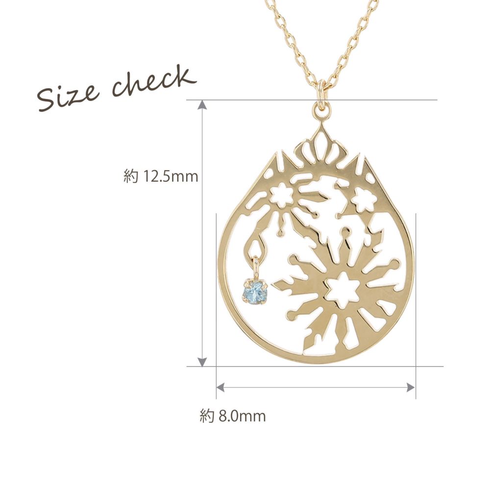 【送料無料】アナと雪の女王 エルサ 10金 ネックレス