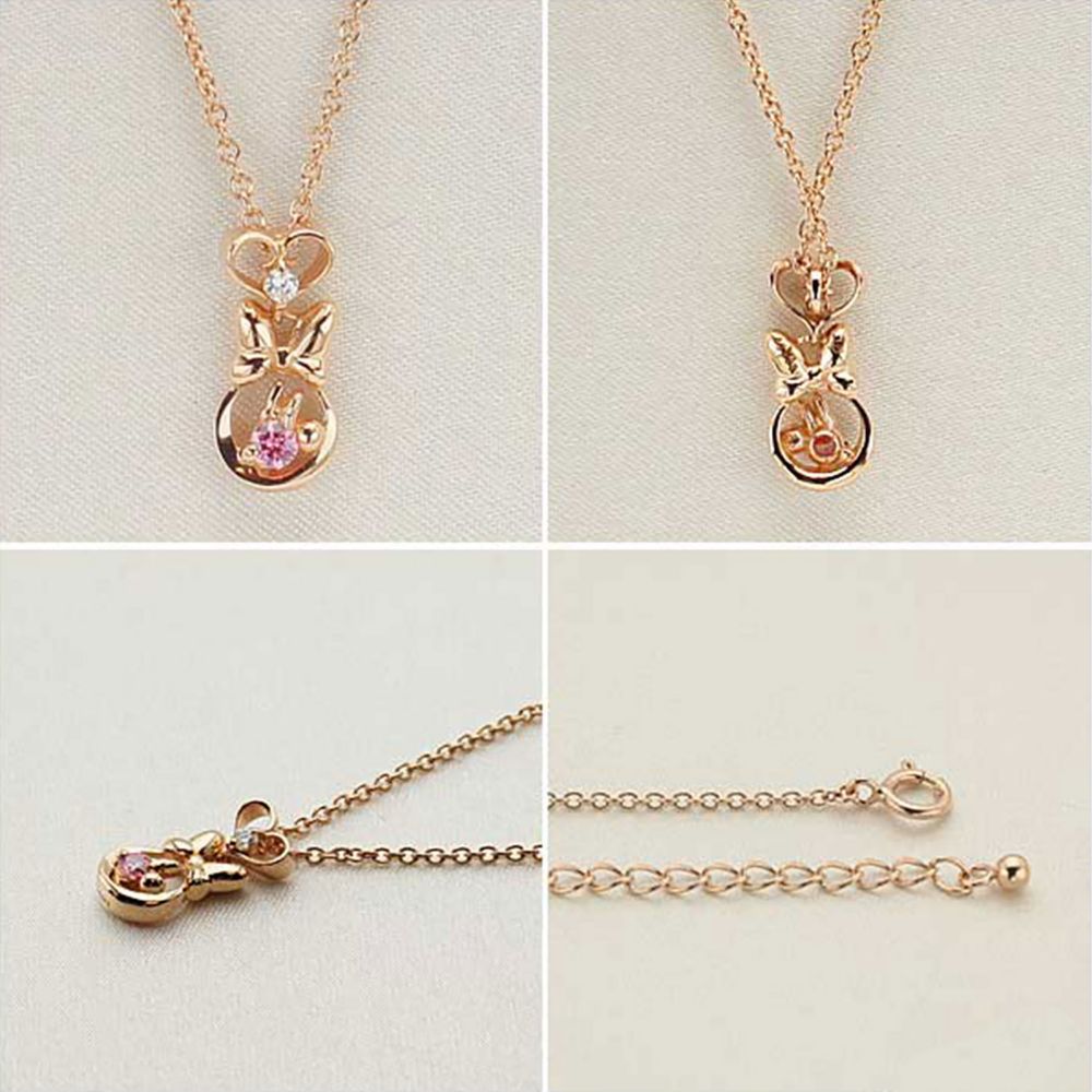 【送料無料】ミニーマウス シルバー リボン ハート ネックレス