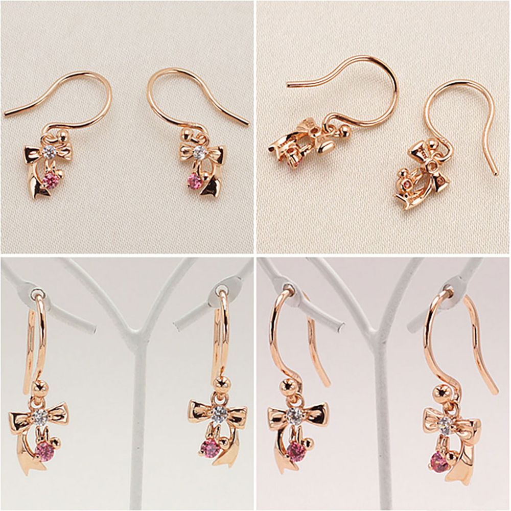 【送料無料】ミニーマウス シルバー リボン ピアス