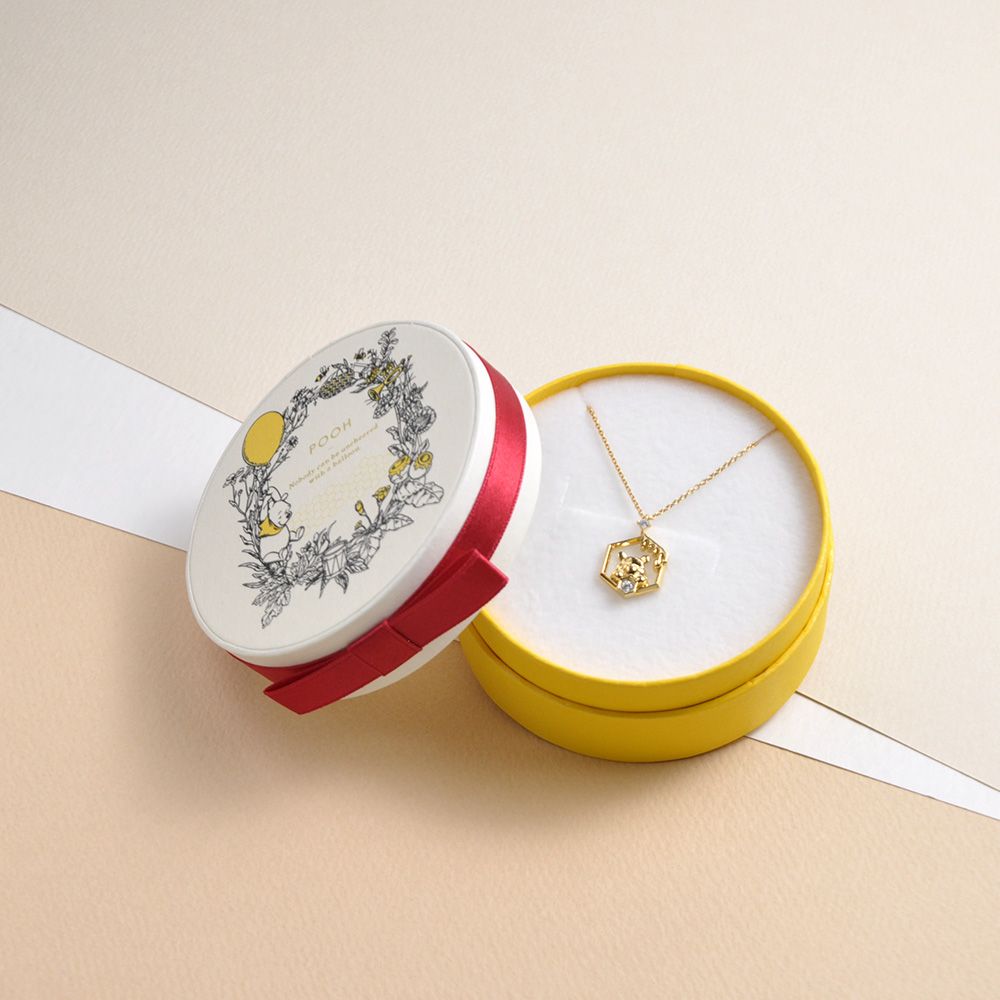 【送料無料】くまのプーさん　シルバー ペンダント ネックレス イエローゴールド