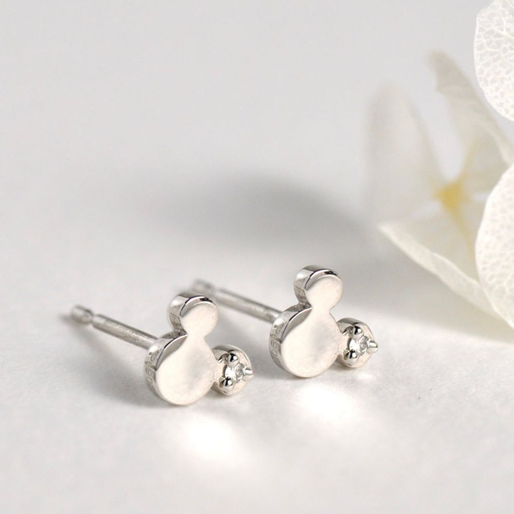 【WEB限定品】ミッキーマウス Pt プラチナ ピアス ダイヤモンド