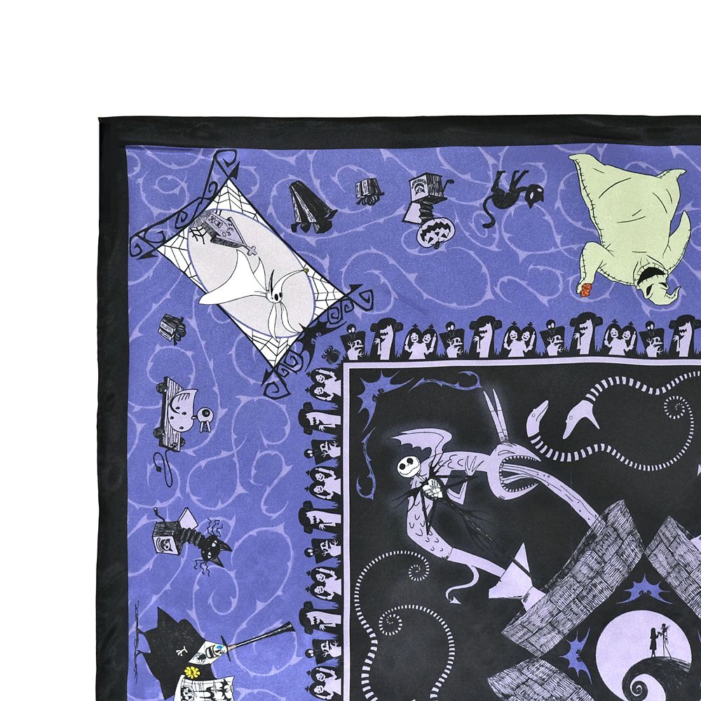 【Plus Anq(プラスアンク)】ナイトメアー・ビフォア・クリスマス デザイン スカーフ