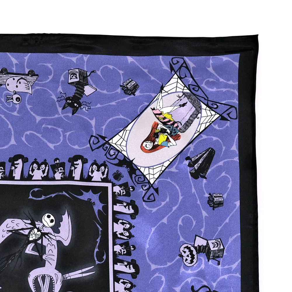 【Plus Anq(プラスアンク)】ナイトメアー・ビフォア・クリスマス デザイン スカーフ