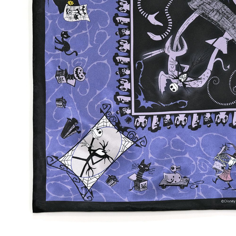 【Plus Anq(プラスアンク)】ナイトメアー・ビフォア・クリスマス デザイン スカーフ