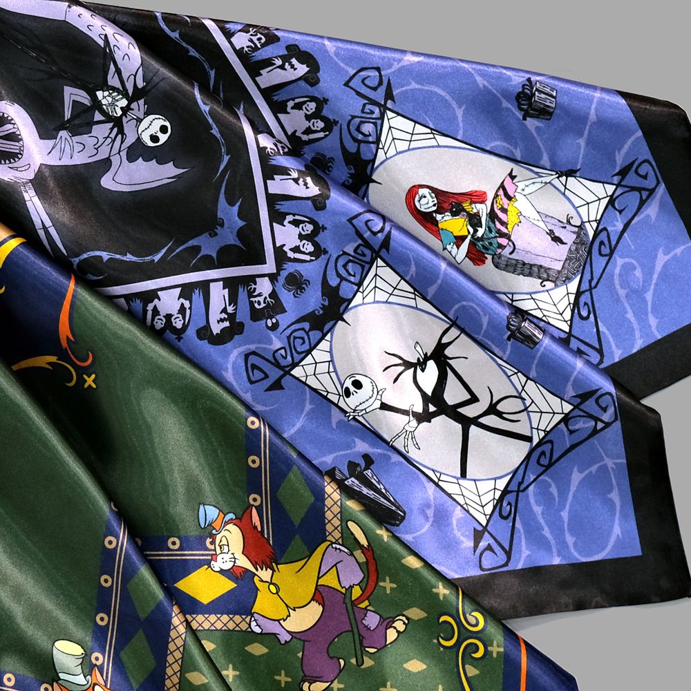 【Plus Anq(プラスアンク)】ナイトメアー・ビフォア・クリスマス デザイン スカーフ