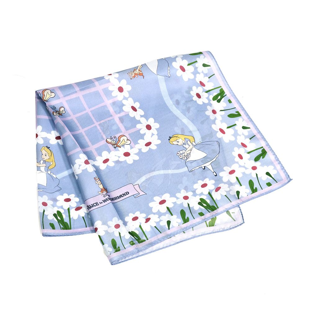 Plus Anq(プラスアンク) ふしぎの国のアリス デザイン シルクスカーフ
