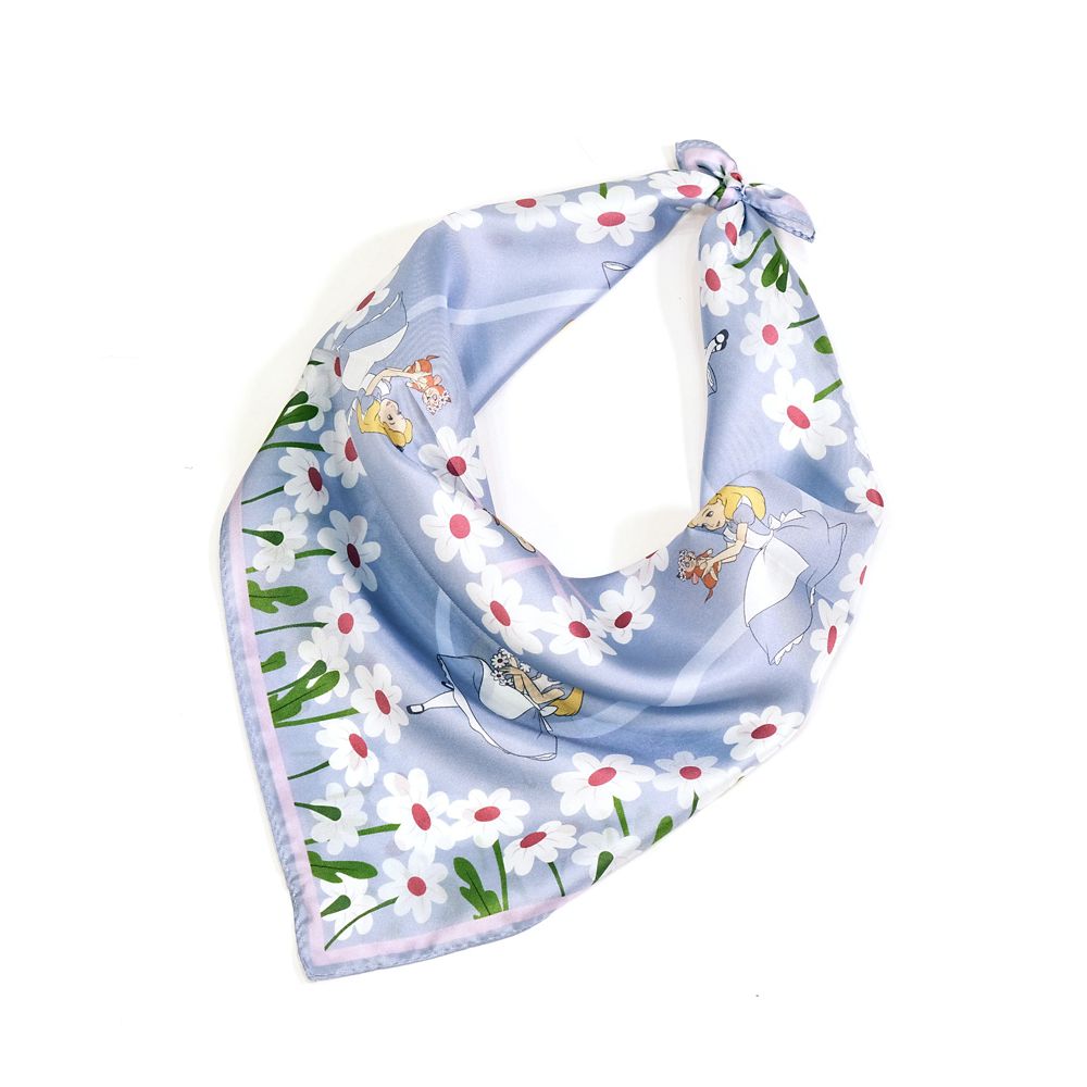 Plus Anq(プラスアンク) ふしぎの国のアリス デザイン シルクスカーフ