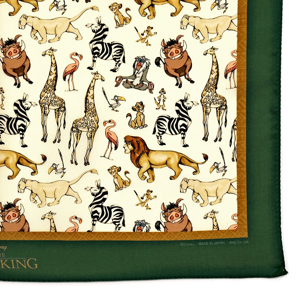 Plus Anq(プラスアンク) ライオン・キング デザイン シルクスカーフ