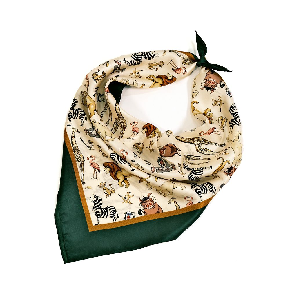 Plus Anq(プラスアンク) ライオン・キング デザイン シルクスカーフ