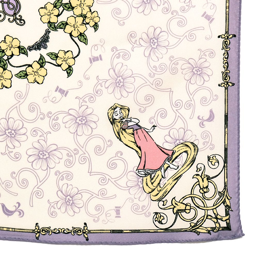 Plus Anq(プラスアンク) 塔の上のラプンツェル デザイン シルクスカーフ