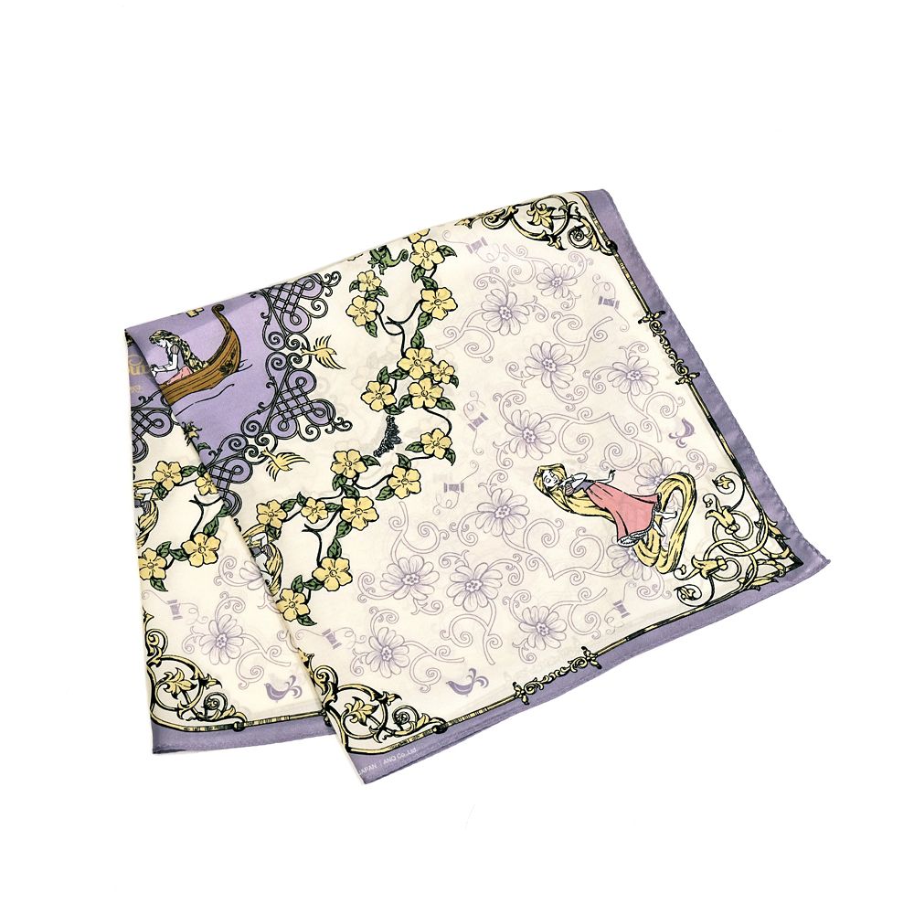 Plus Anq(プラスアンク) 塔の上のラプンツェル デザイン シルクスカーフ