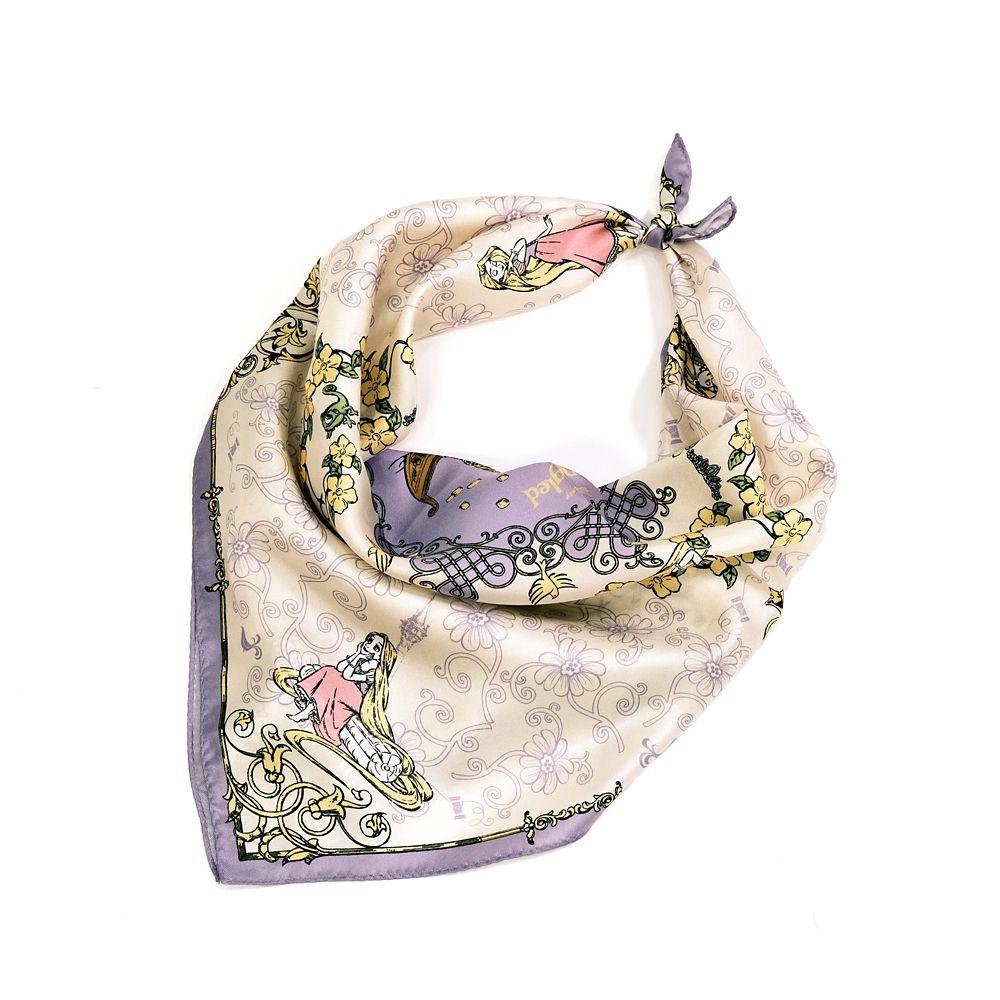 Plus Anq(プラスアンク) 塔の上のラプンツェル デザイン シルクスカーフ