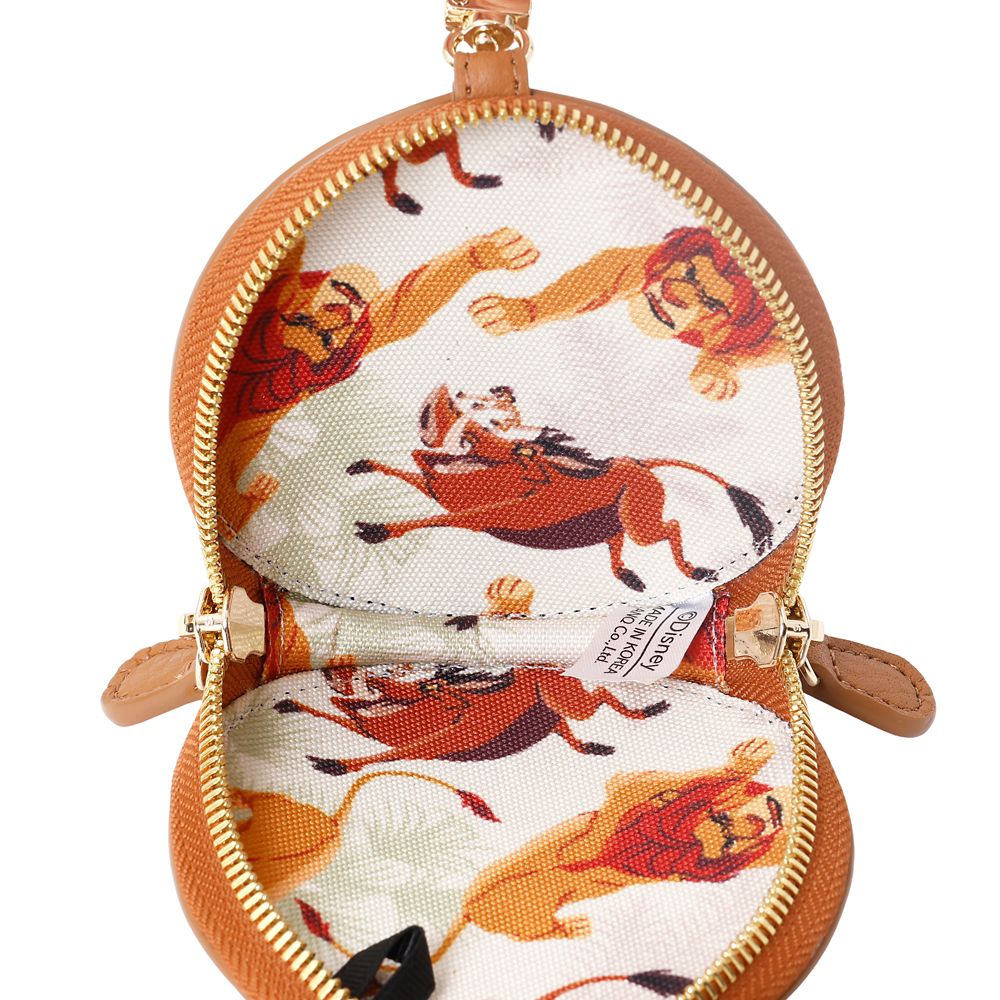 【Plus Anq(プラスアンク)】 ライオン・キング / シンバ / 誕生 デザイン レザーラウンドポーチ