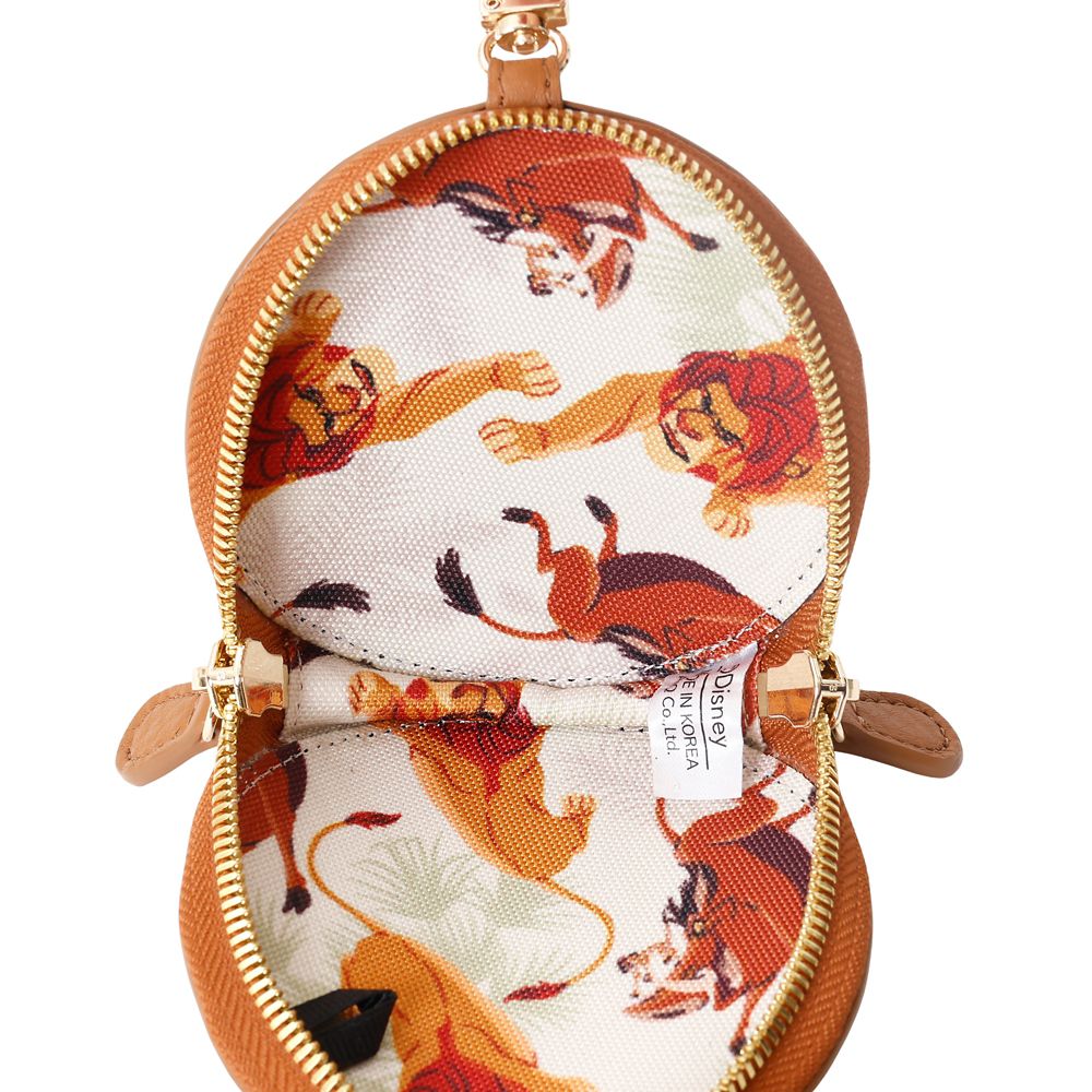 【Plus Anq(プラスアンク)】ライオン・キング/シンバ/ デザイン レザーラウンドポーチ