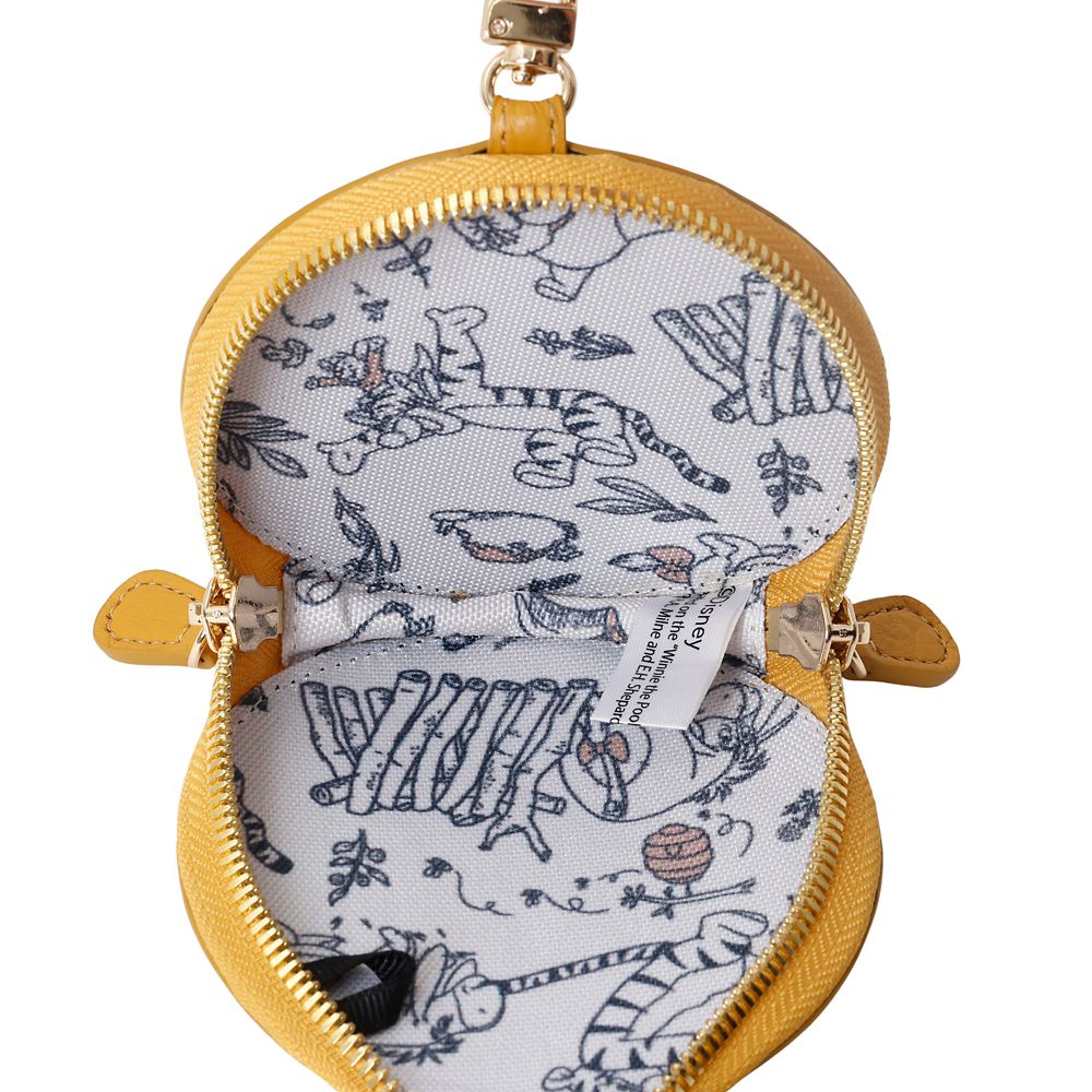 【Plus Anq(プラスアンク)】 くまのプーさん/プー/ティガー デザイン レザーラウンドポーチ