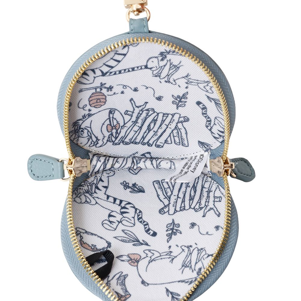 【Plus Anq(プラスアンク)】 くまのプーさん/イーヨー/ピグレット デザイン レザーラウンドポーチ