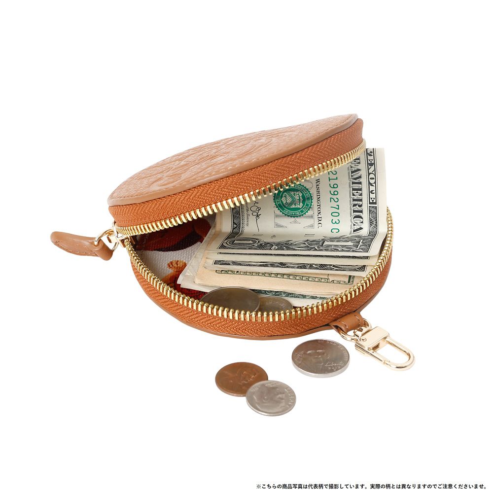 【Plus Anq(プラスアンク)】 くまのプーさん/イーヨー/ピグレット デザイン レザーラウンドポーチ