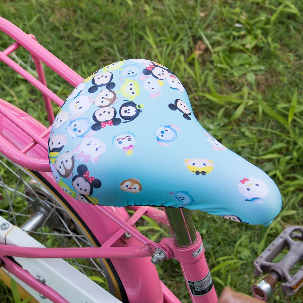 公式 ショップディズニー キッズ用 サドルカバー フルカラーチャリcap ディズニー ツムツム キッズサドル用 14 28インチのキッズ自転車 用サドルに対応 Shopdisny限定商品