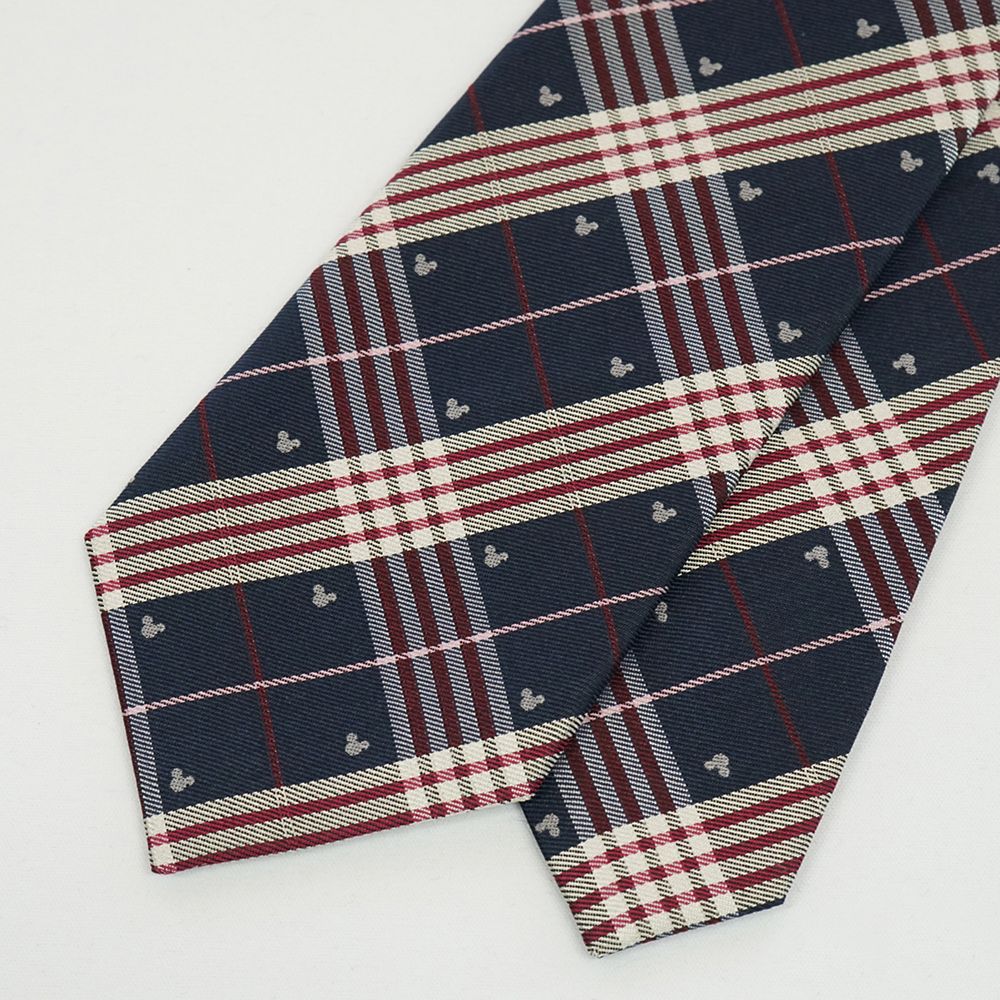 ディズニー／ネクタイ＆タイバー 　(チェック柄&times;ミツマル/プレシオサ)　BOX付)