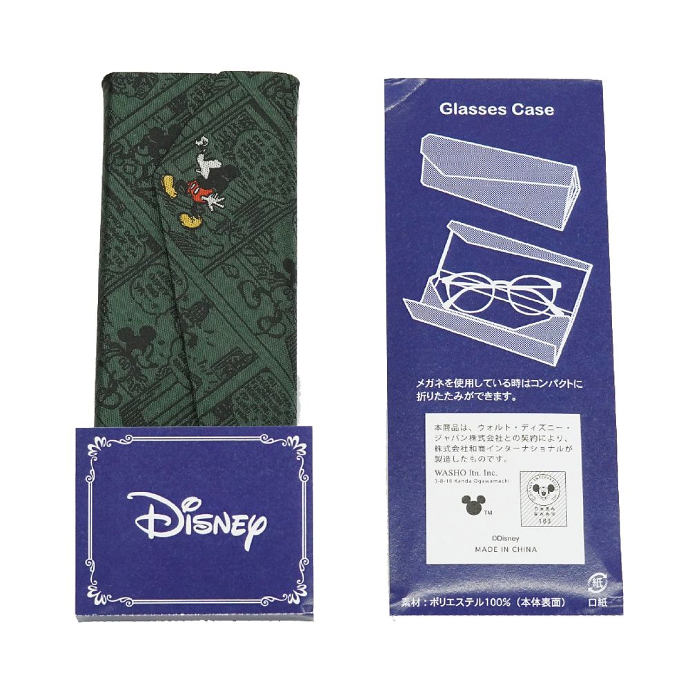 ディズニー メガネケース ミッキー コミック柄