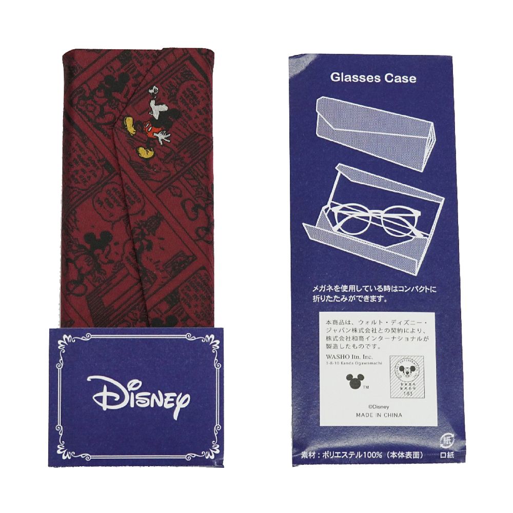 ディズニー メガネケース ミッキー コミック柄