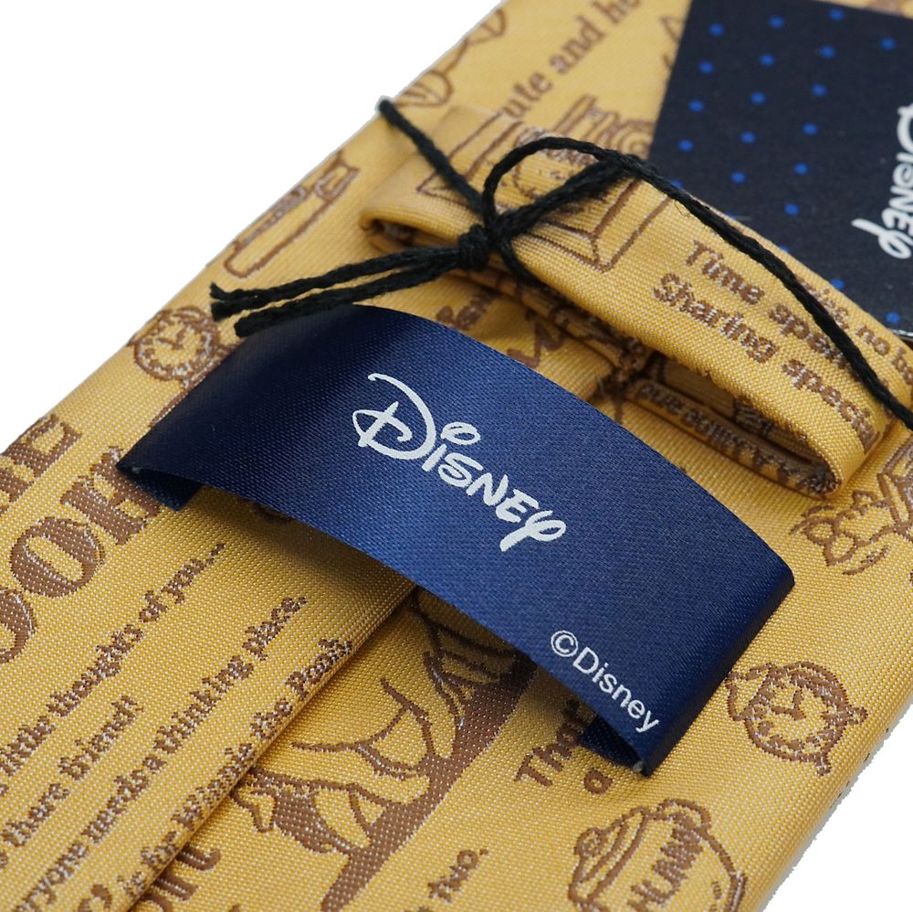 プーさんのカリグラフィー柄ネクタイ