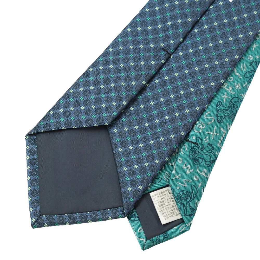 ディズニー／ネクタイ 　(リロ＆ステッチ・スクランプ柄ネクタイ　青緑)