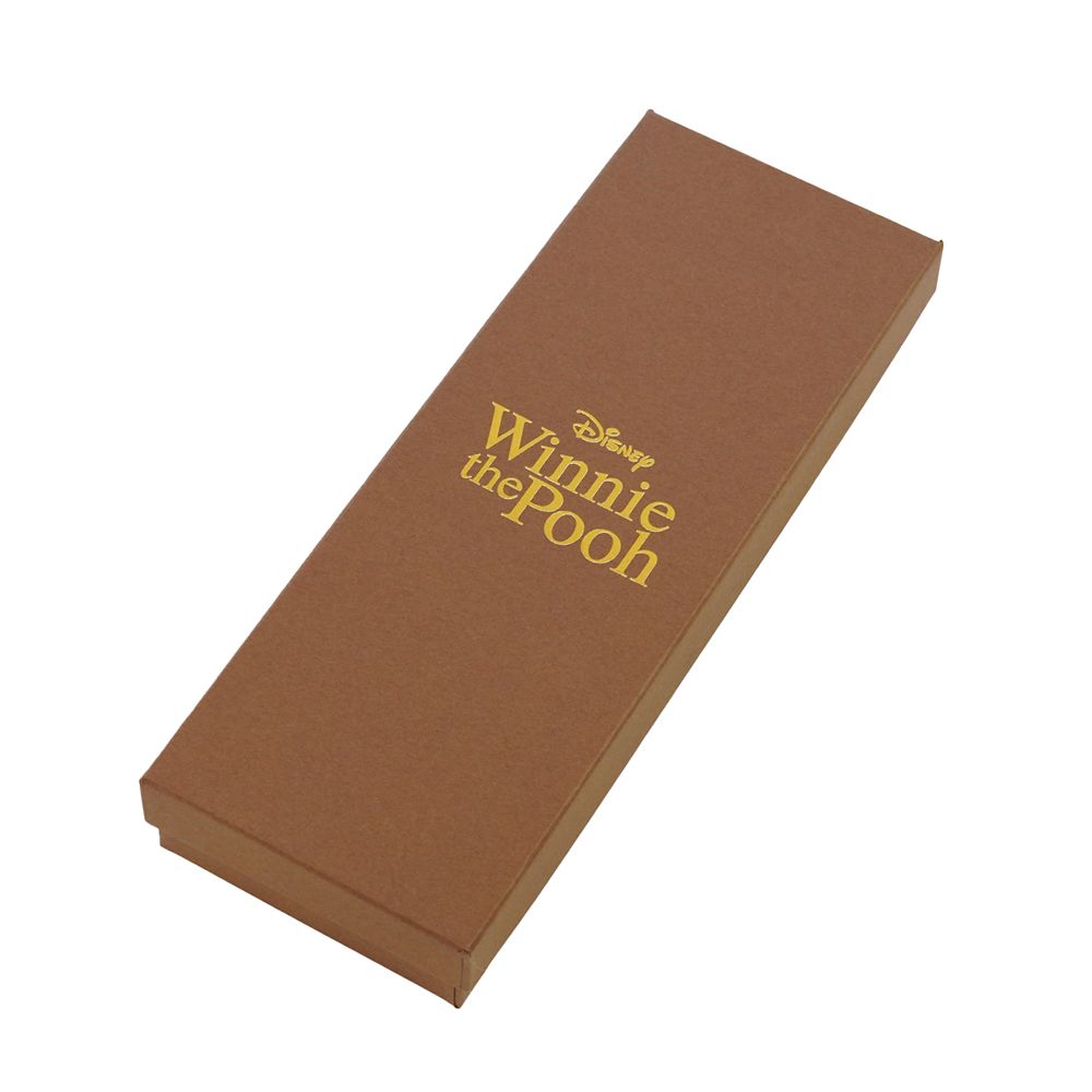 DISNEY／ネクタイ＆タイバー BOXセット　(くまのプーさん　ワンポイント柄&times;ひょっこりタイバー）DNDW1431グレー & Wa-11