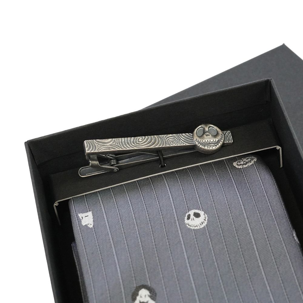 DISNEY／ネクタイ＆タイバー BOXセット　(ナイトメアー・ビフォア・クリスマス　バーチカル柄）DND50027 & Wa-10