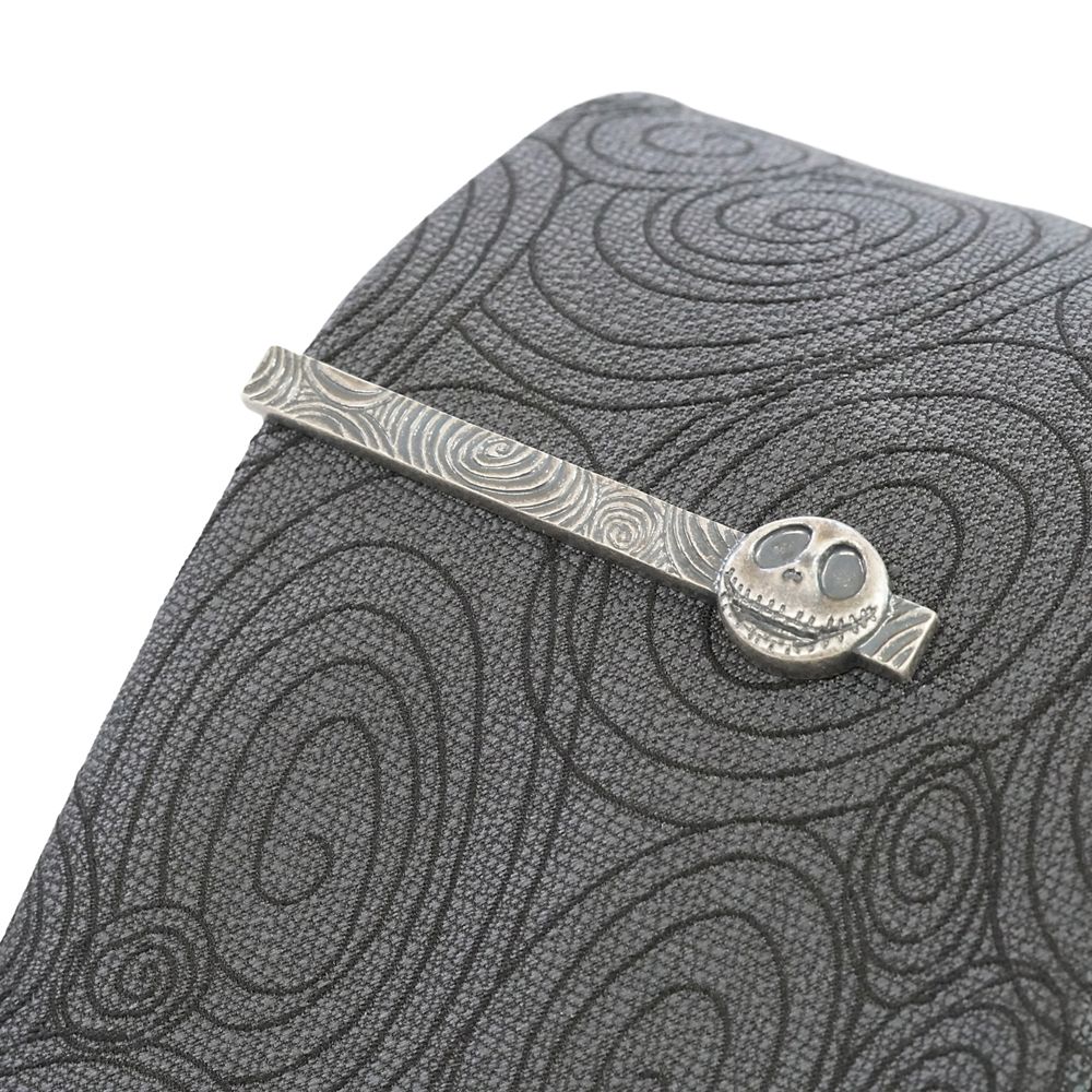 DISNEY／ネクタイ＆タイバー BOXセット　(ナイトメアー・ビフォア・クリスマス　無地総柄）DND50028 & Wa-10