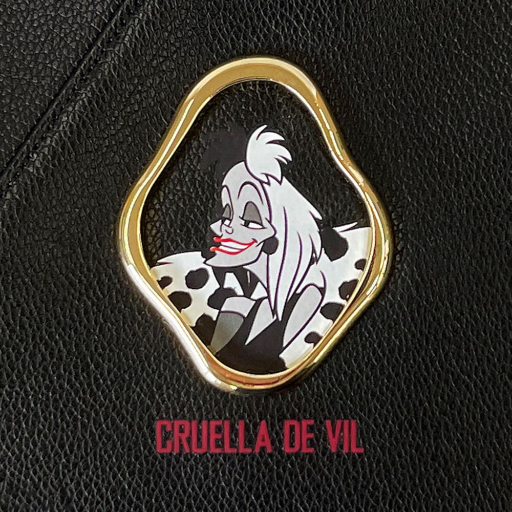 【ACCOMMODE】『101匹わんちゃん』クルエラ メタルフレームトライアングルトート(D-KJ1521/BK)