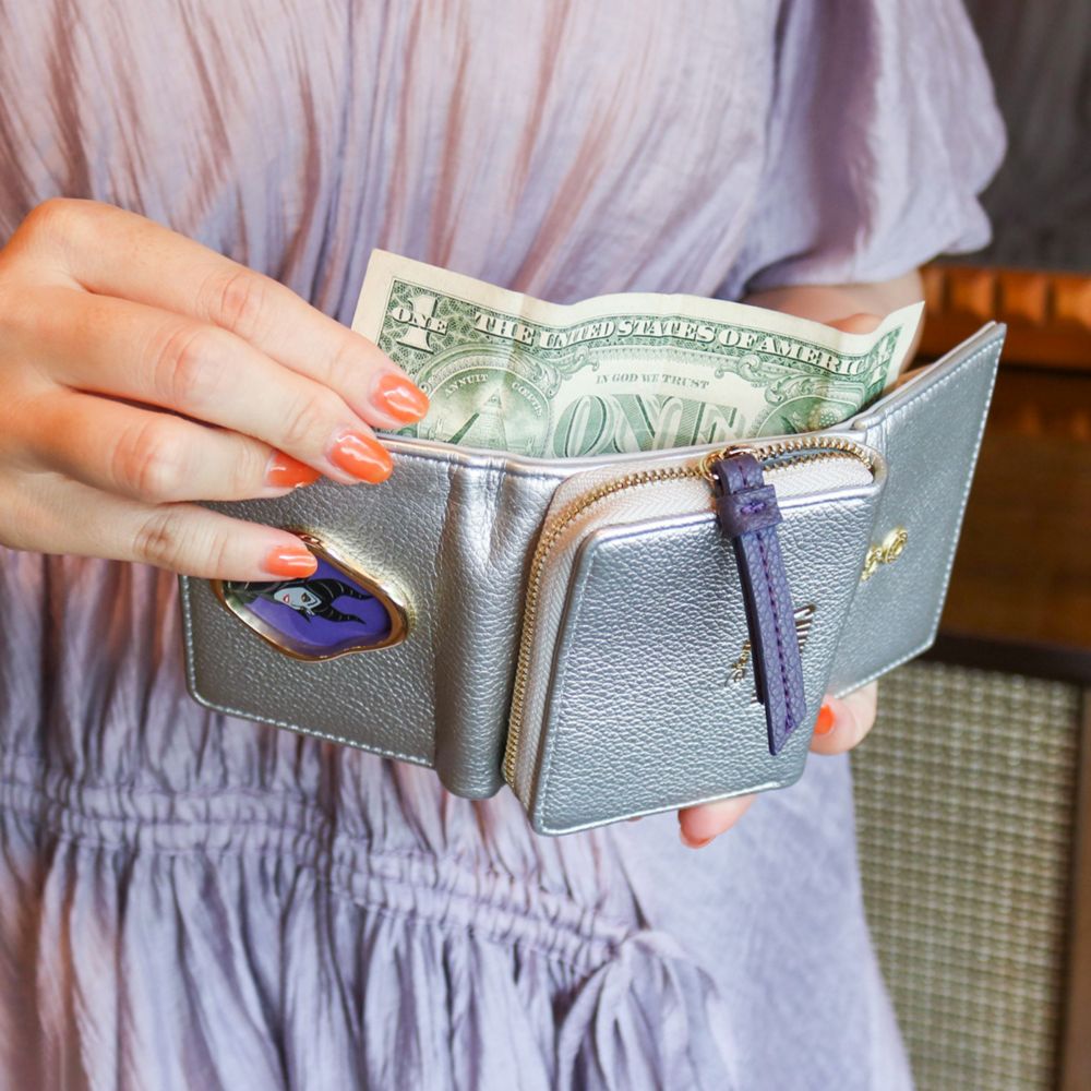 【ACCOMMODE】『眠れる森の美女』マレフィセント メタルフレームウォレット(D-KJ1522/SV)