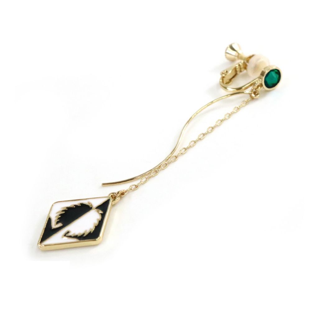 【ACCOMMODE】『101匹わんちゃん』クルエラ ウェーブイヤリング(D-KJ1524/BK)