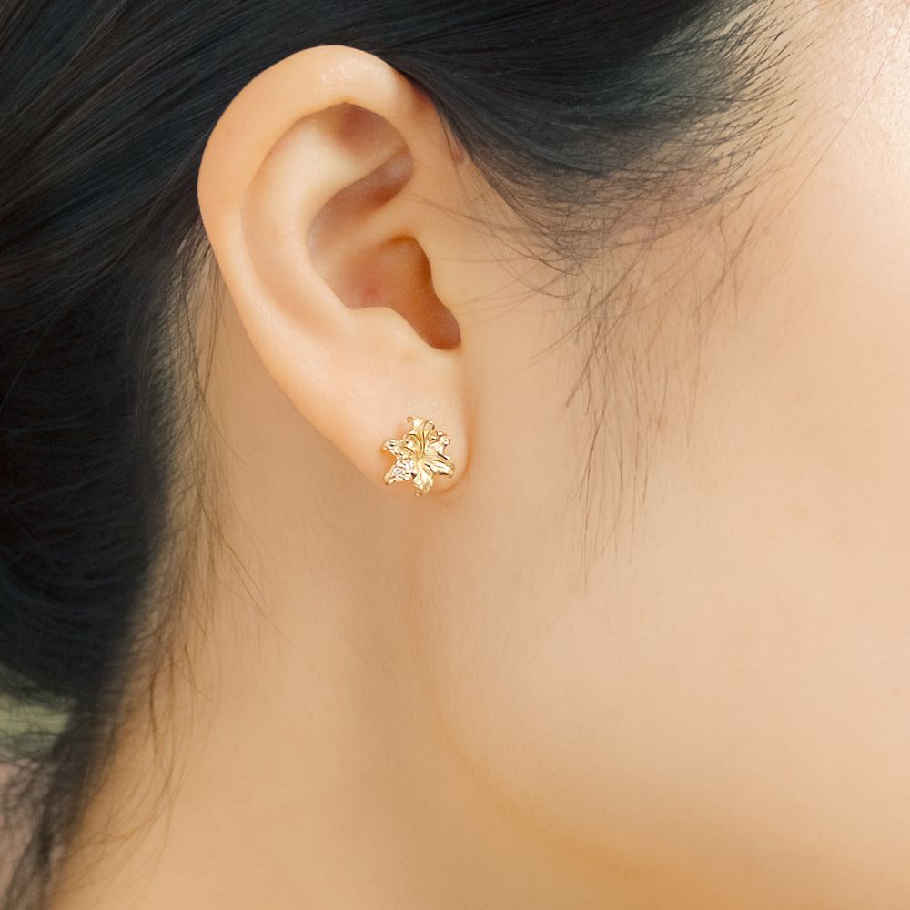 【ケイウノ】魔法の花 『塔の上のラプンツェル』ピアス（型番：SEDA-700）