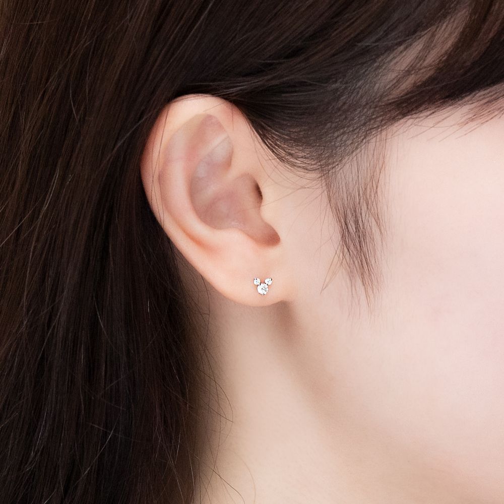【ケイウノ】Mickey Mouse -Three Diamonds-ミッキーマウス / ピアス（型番：SEDS-606）