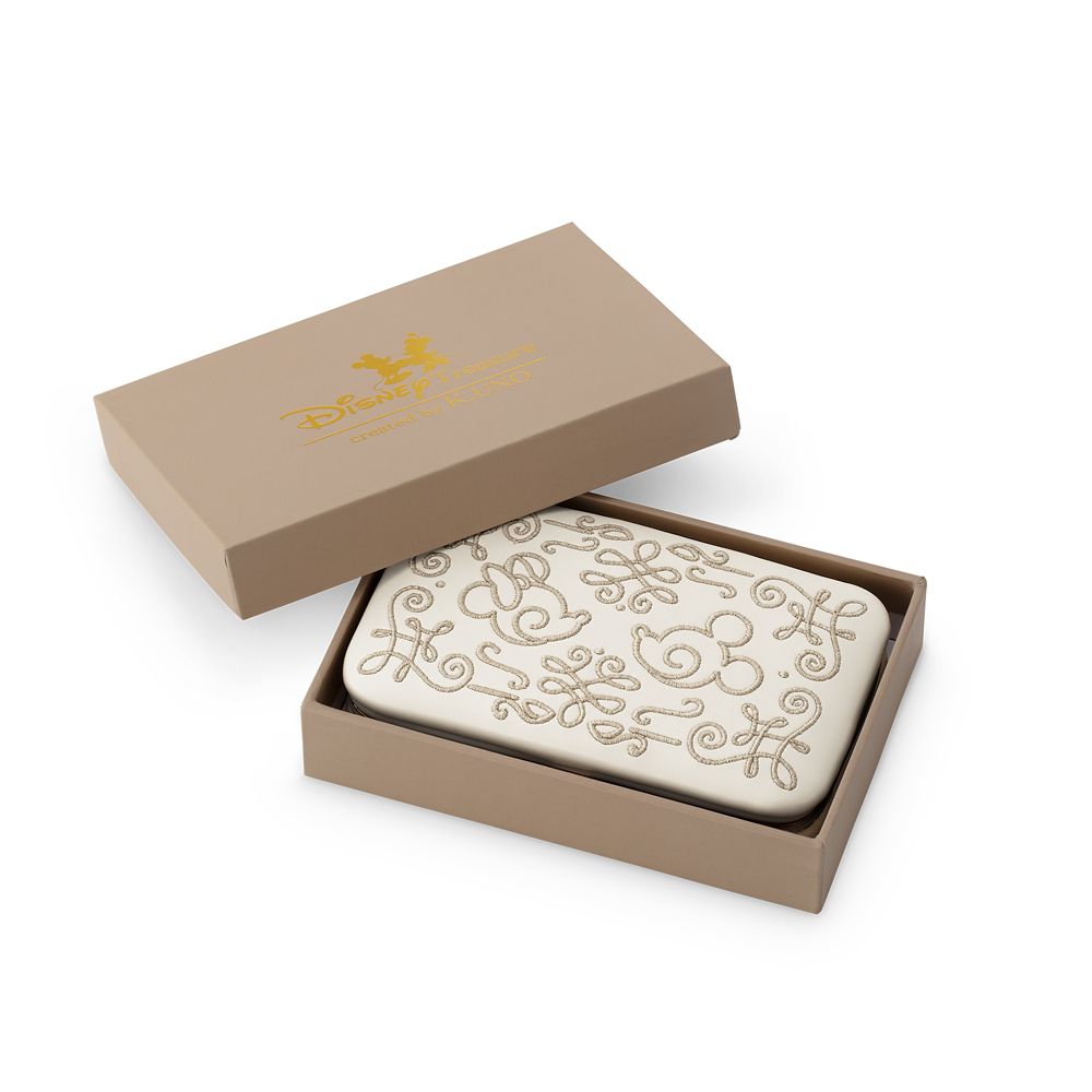 【ケイウノ】Mickey & Minnie/Travel Jewelry Case -Milk tea-ミッキー＆ミニー/トラベルジュエリーケース（型番：JCD-016）