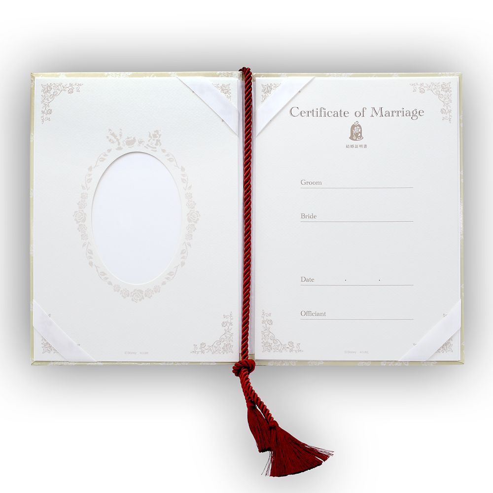 公式 ショップディズニー 結婚証明書 エンブレイス 美女と野獣