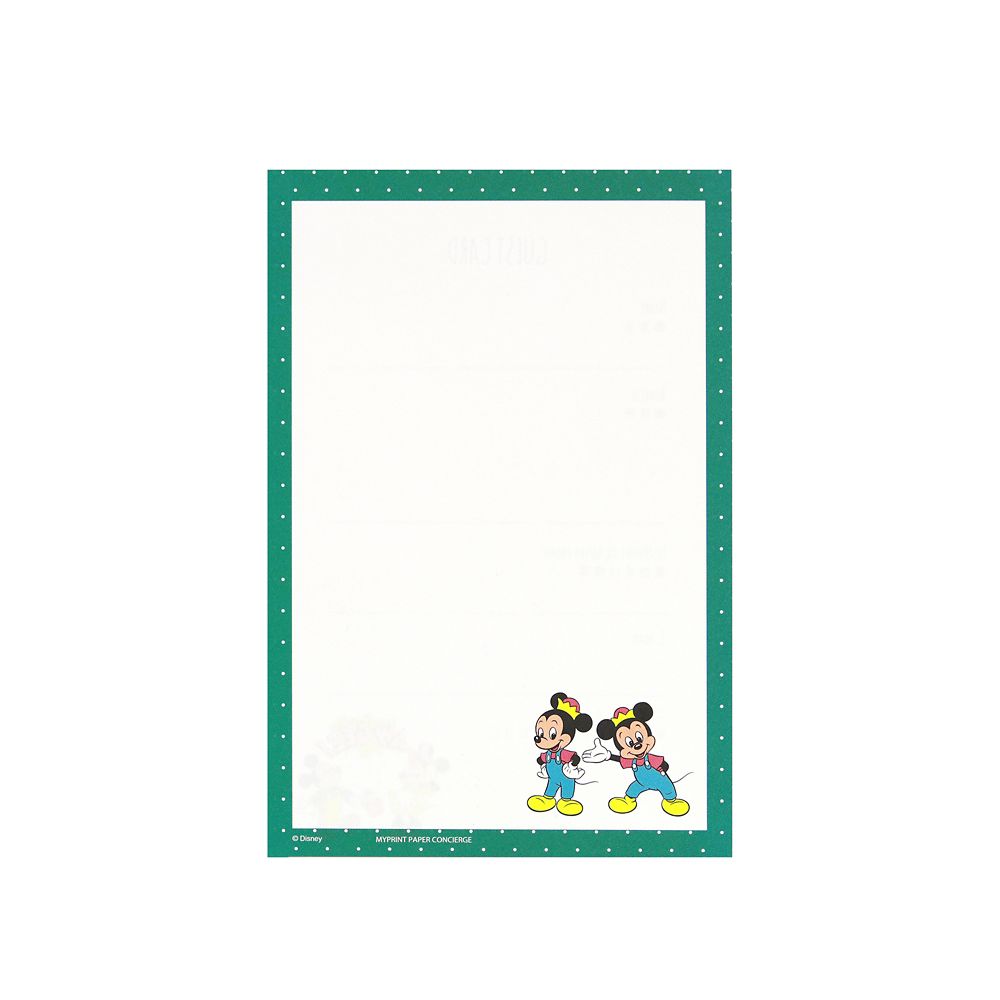 公式 ショップディズニー 芳名帳 カード式 ミッキーアンドフレンズ