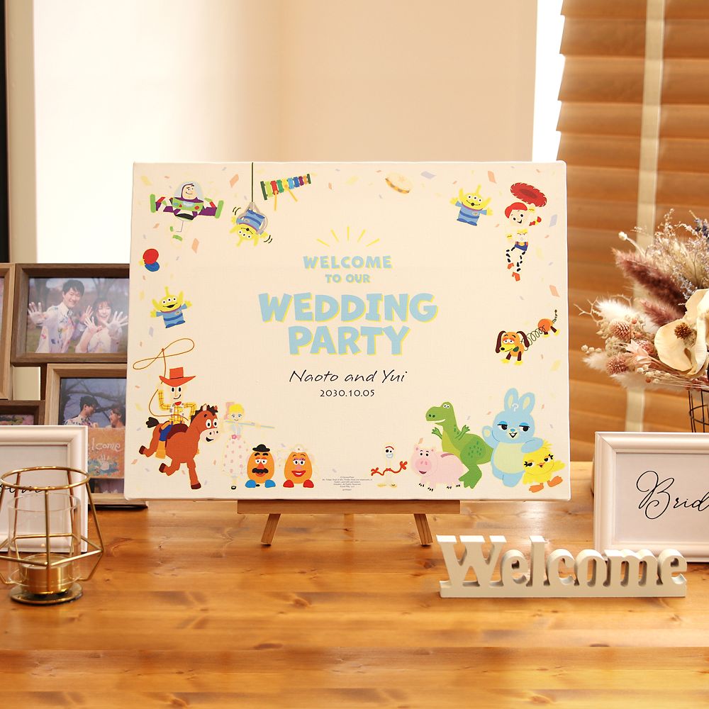 公式 ショップディズニー 受注生産 ウェルカムボード キャンバス パーティ