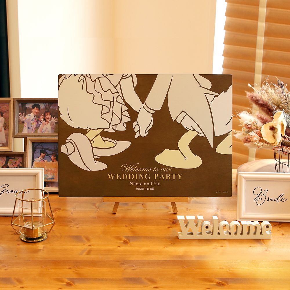 公式 ショップディズニー 受注生産 ウェルカムボード ウッド ファーストステップ