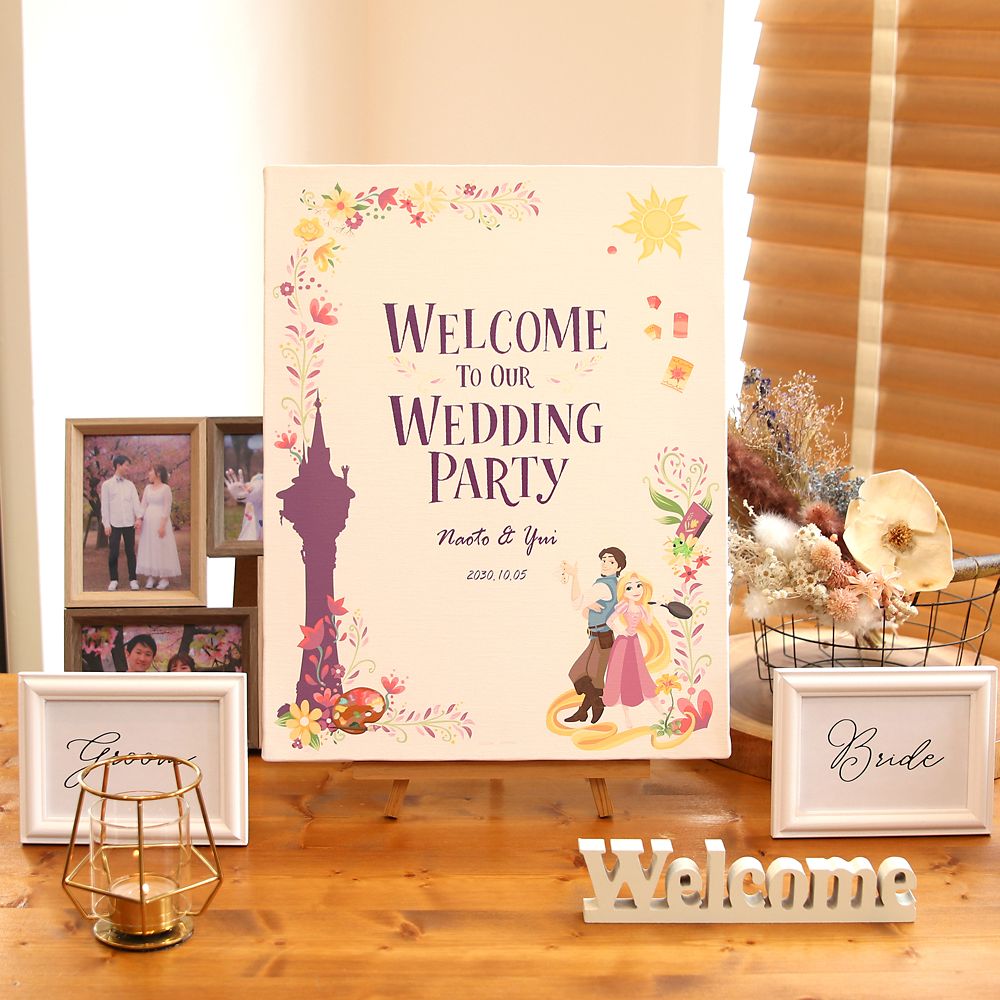 公式 ショップディズニー 受注生産 ウェルカムボード キャンバス パントル