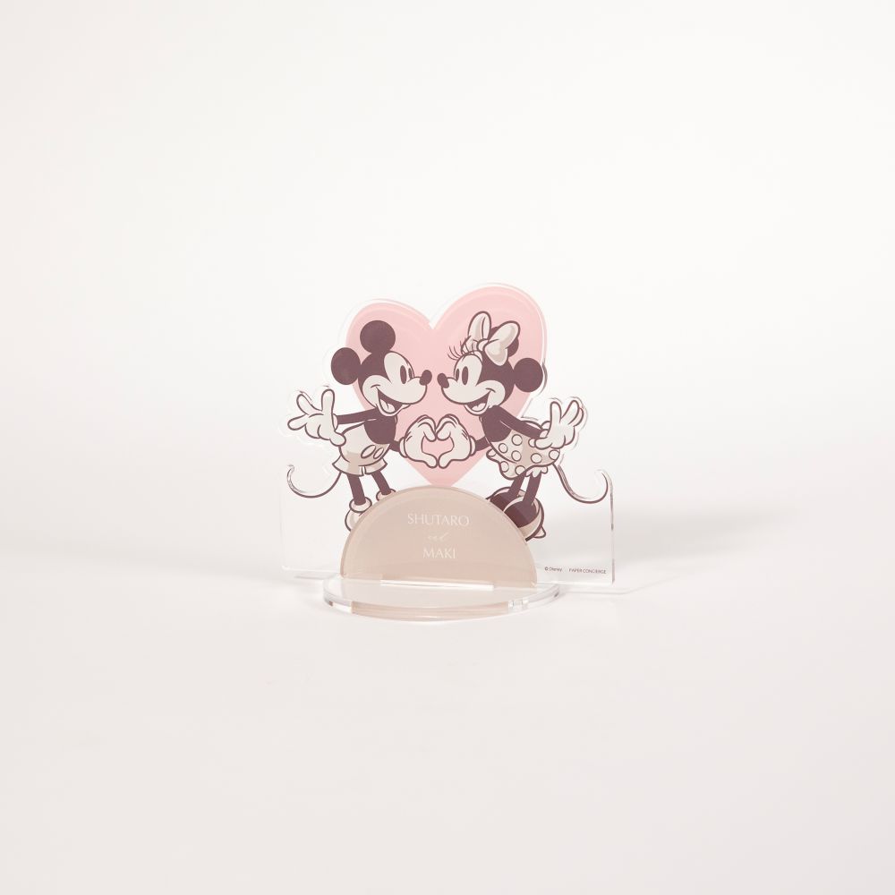 【受注生産】ミッキー＆ミニー　ディズニーコーディネートセット「モーヴピンク」　（テーブルナンバー数字）